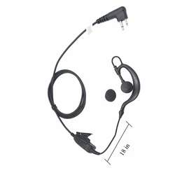 Oreillettes Motorola en forme de G, 1 fil, talkie walkie, casque, fonctionne avec Radio bidirectionnelle CP200 CP200D CP185 DTR650 PR400 EP450 