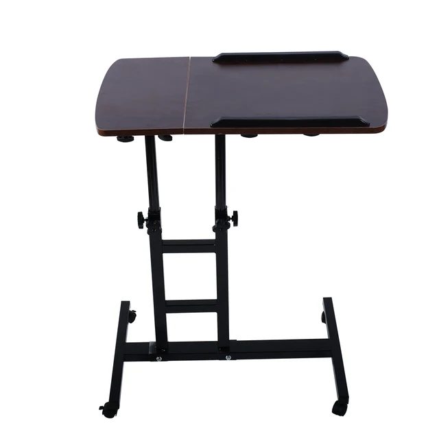 Portable Bed Table Adjustable Standing Laptop Desk Foldable Laptop Computer Table Red Walnut