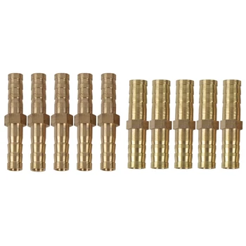 

10Pcs Hose Barb Coupler Inner Dia Air Gas Straight Hose Pipe Barb Coupler, 5Pcs 8Mm & 5Pcs 6Mm