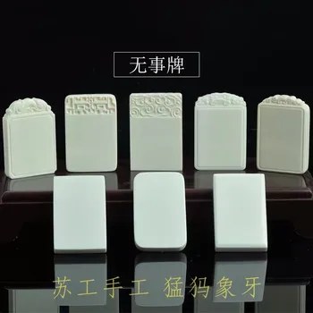 

Fidelity Natural Mammoth Ivory Ice Material Seiko 461diy Customizable Square Tag Read Face Cards Pendant Tranquility Peace Plate