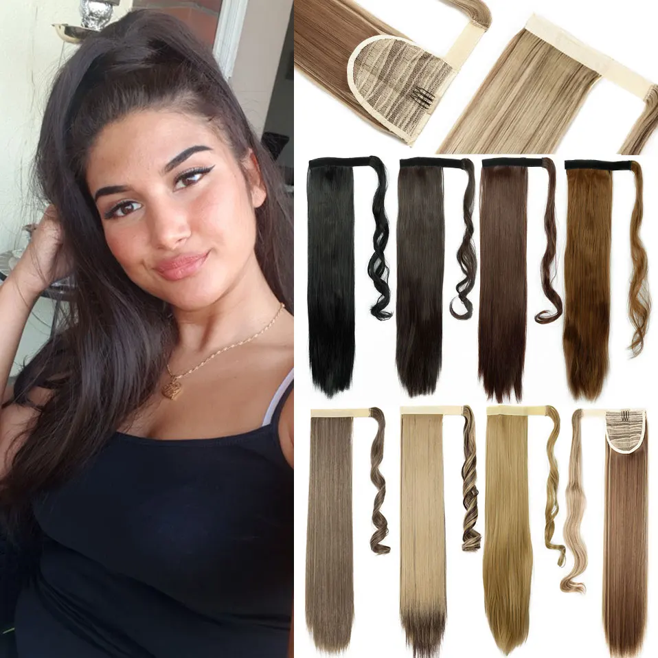 Best Seller Ponytail-Wrap Hair-Extensions Hair-Tail-Hairpieces Clip-In Straight Synthetic S-Noilite Bxp6rygY
