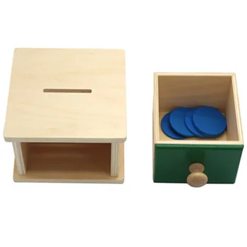 

Drawer Toy Piggy Bank Training Wooden Game Home Party Gift Preschool Learning Portable Interactive Montessori Coin Box For Kids
