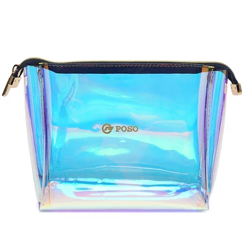 

New Women Large-capacity Laser Cosmetic Bag Portable Travel Toiletry Bag Transparent Waterproof Skin Care Product Storage Bags
