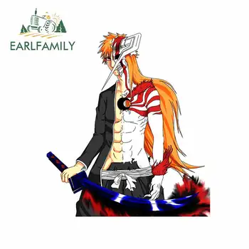 

EARLFAMILY 13cm x 11.6cm for Ichigo Blench Camper Car Stickers Waterproof Personality Creative Sticker Occlusion Scratch Decals
