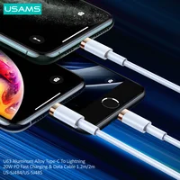 USAMS 20W USB C Cable for iPhone 13 12 8 XR PD Fast Charge for iPhone 13 12 Pro Max USB Type C Cable Fast Charging for Macbook Cable