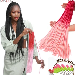 MY-LADY Synthetic Faux Locs Crochet Hair 20'' Braids Dreadlocks Knotless Hook Dreads Color Braiding Black Women Hair Extensions