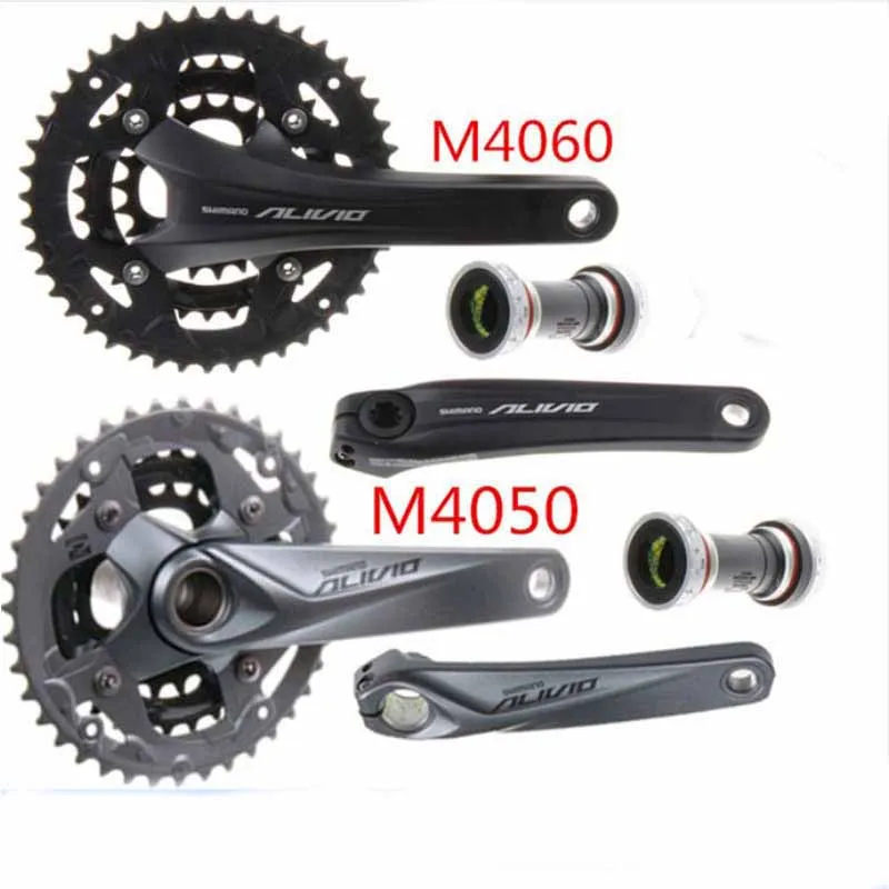 SHIMANO ALIVIO FC-M4060 FC-T4060 FC-M4050 FC-M4000 диаметра окружности болтов(3*9 s 27 mtb велосипеда вал со звездочкой велосипедных частей включает в себя BB51