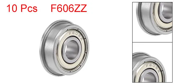Uxcell 2-10 шт. F606 F608 фланцевый шариковый подшипник хромированные стальные подшипники для всех видов промышленного оборудования, микро мотор