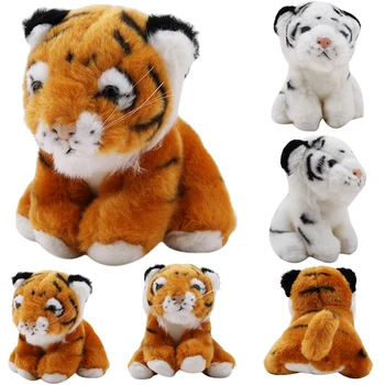 

15cm Kawaii Cute Simulation White Yellow Tigers Soft Stuffed Dolls Baby Pillow Plush Kid Toy