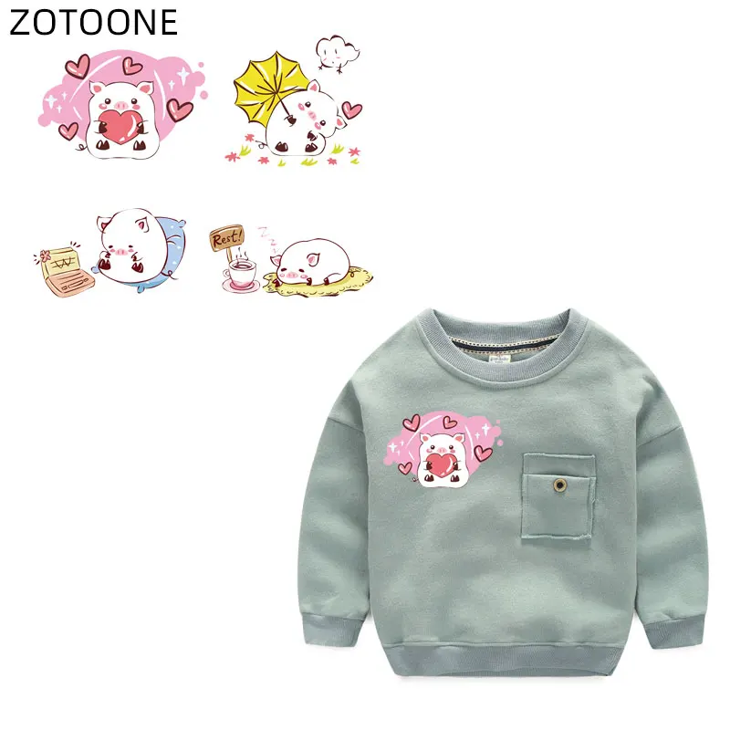 ZOTOONE Симпатичные нашивки с утюгом для свиней нашивка животными одежды DIY