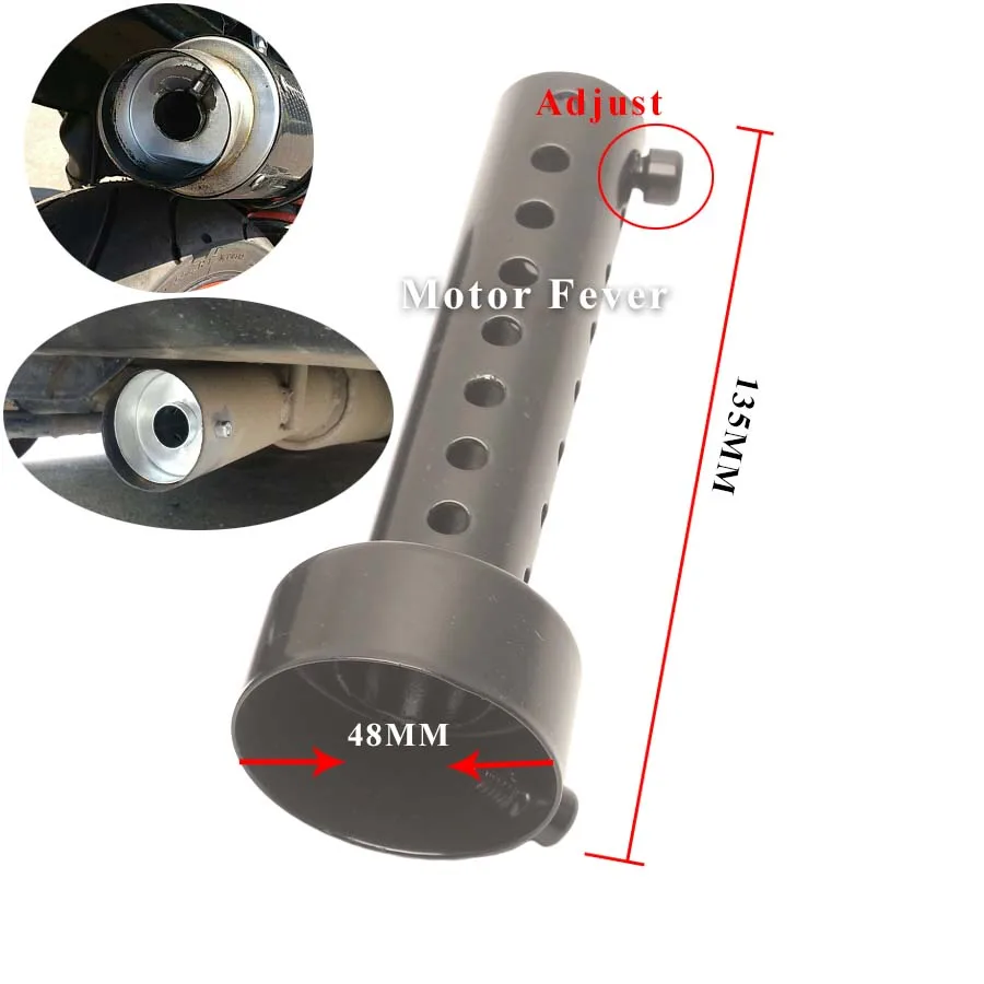 Black Long 48MM Универсальный мотоцикл катализатор питбайк глушитель Db Killer 48 мм глушитель выхлопной трубы 48 система для Akrapovic SC ducati GP - Цвет: Black Long 48MM