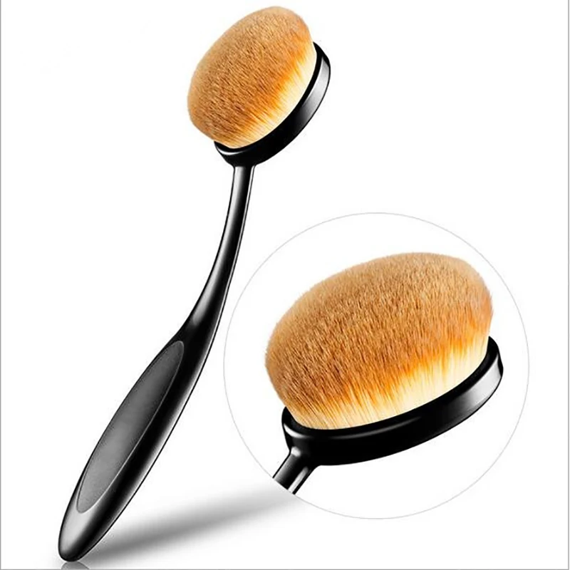 Makeup Brush Кисть для макияжа зубная щетка овальной формы конселер Тональная основа кисть для румян для женщин косметика - Handle Color: Makeup Brush