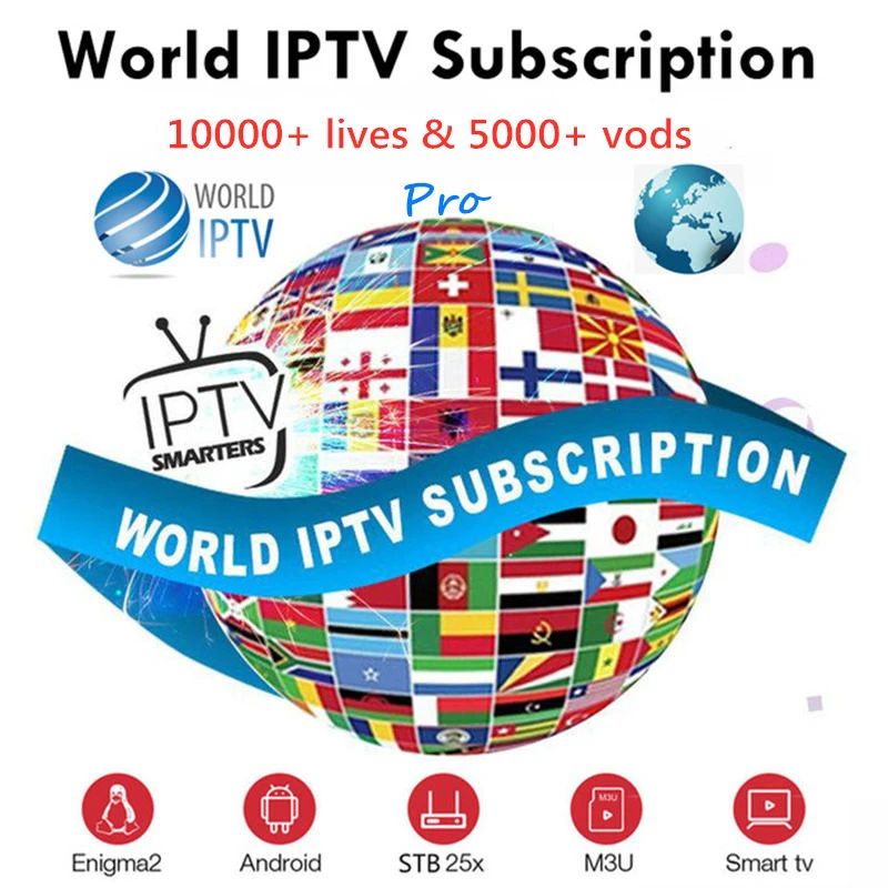 Титры с панелью управления для IP tv Великобритания Нидерланды латинская Африка, Индия Бразилия Ip tv подписка m3u X96 Мини ТВ приставка