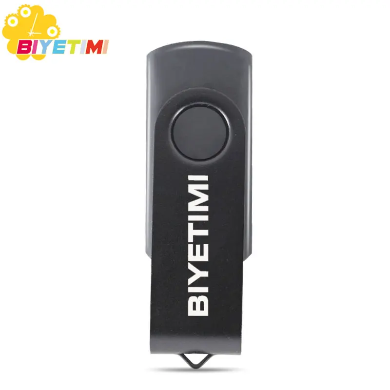 Usb флеш-накопитель Biyetimi объемом 128 ГБ, миниатюрный металлический флеш-накопитель объемом 64 ГБ, 32 ГБ, 16 ГБ, 8 ГБ, флеш-диск usb 2,0, флешка, флешка, флешки - Цвет: Черный