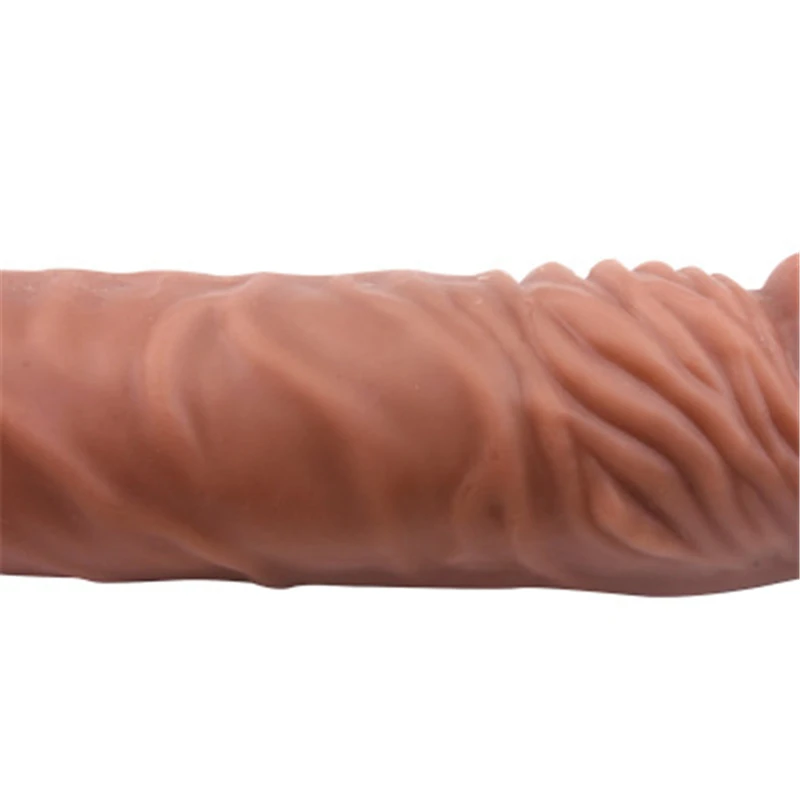 Realistic Silicone Penis Sleeve Extender Cock Sleeve Dick Enlargement Delay Ejaculation Reusable Condom Men Sex Toys