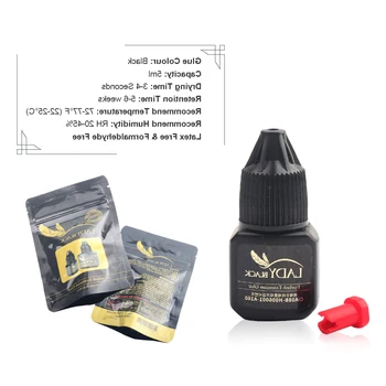 

Ladyblack Glue for individual Lashes Fast Dry Glue for Eyelash Extension and Volume Lashes Safe Adhesive in False Eyelash Glue