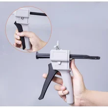 Pistola de pegamento Manual AB de doble barril, 50ML1:1, 2:1, dos componentes, pegamento con varilla