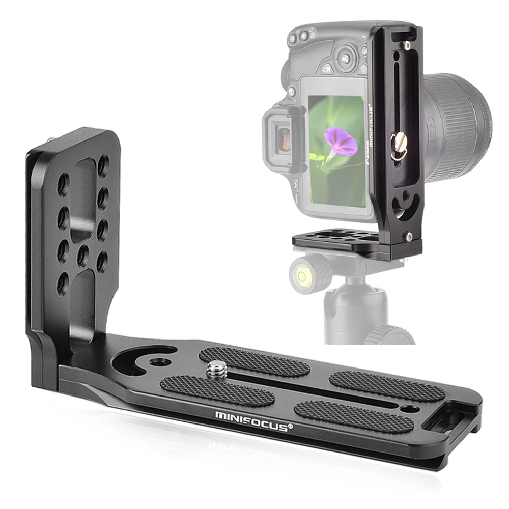 DSLR Camera L Bracket Vertical Horizontal Switching Tripod Head Quick Release Plate Arca Swiss