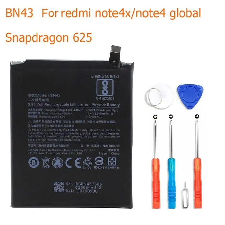 PINZHENG BN41 BN43 BM46 BM47 BM22 Батарея для Xiaomi Redmi Note 4 Note 4X3 Pro 3S 3X 4X Батарея для спортивной камеры Xiao mi 5 M5 mi 5 батерия