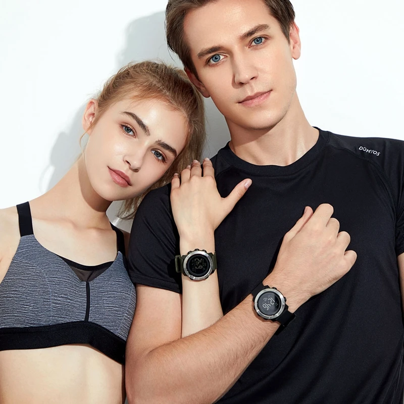 Xiaomi ALIFIT цифровые водонепроницаемые часы Подсветка светящийся дисплей календарь будильник наружный секундомер обратный отсчет спортивные часы