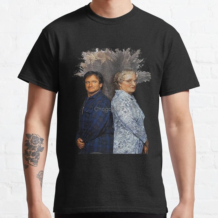 Мужская футболка Робин Уильямс Mrs Doubtfire Забавный постер для мужчин и женщин