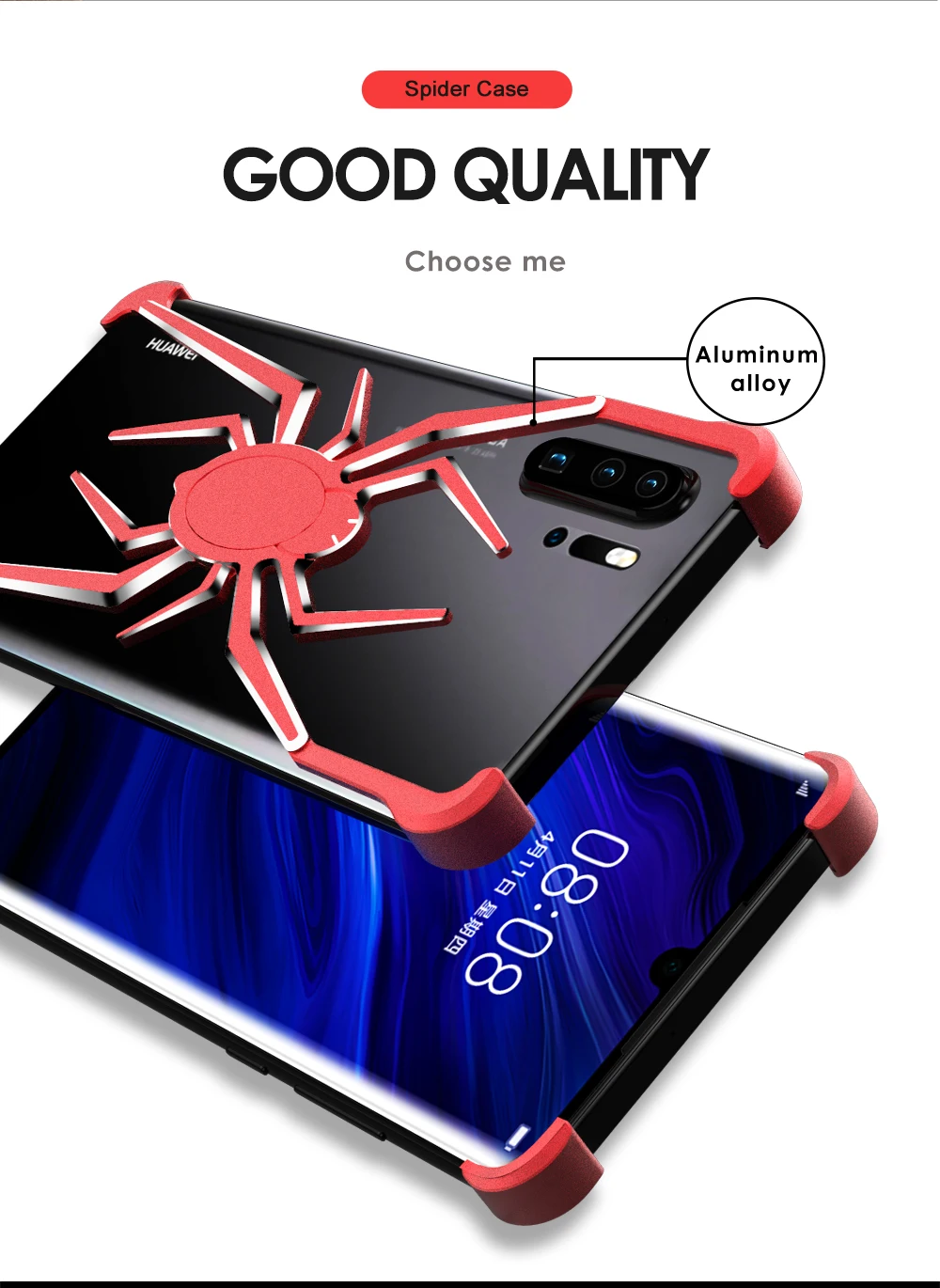 Металлический Чехол R-just Spider для huawei P30 P30 Pro nova 4 e противоударный чехол из алюминиевого сплава для huawei металлический бампер чехол Coque