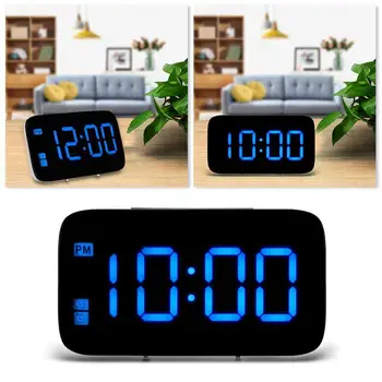 

LED Digital Alarm Clock Electronic Watch Table Desktop Snooze Night Alarm Multifunction Gift Display LED Large Clocks N5H3
