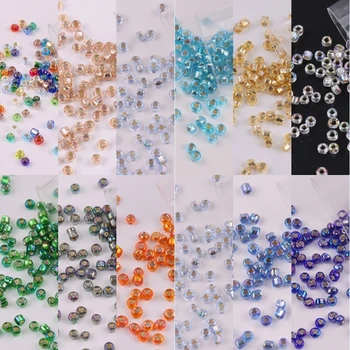 

12/0 glass beads 720Pcs/Pack 2mm Czech Glass Seed Beads Square Spacer Glass Beads Square Hole For Jewelry Making Diy Bracelets