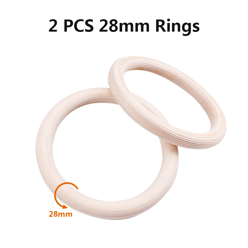 1pair ring 28mm Vertvie Профессиональный деревянные гимнастические кольца 28/32 мм гимнастические кольца с регулируемыми длинными пряжками ремни тренировки домашний спортзал Фитнес - Цвет: 1pair ring 28mm