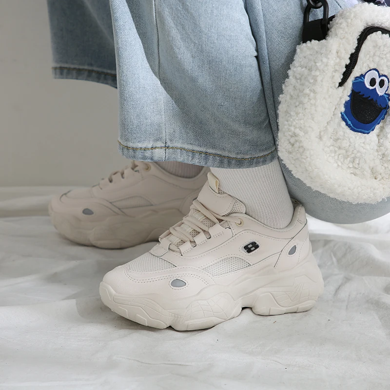 

Autumn Shoes Women Casual Flats Platform Sneakers Woman Thick Bottom Ladies Shoes Dad Shoes Flats Sneakers Basket Femme Krasovki