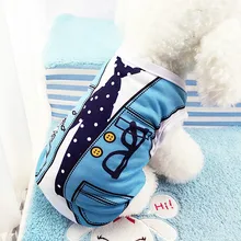 Щенок собака кошка жилет рубашка поддельные ремни одежда для petsSummer собака одежда собака костюм petbluza dla psa