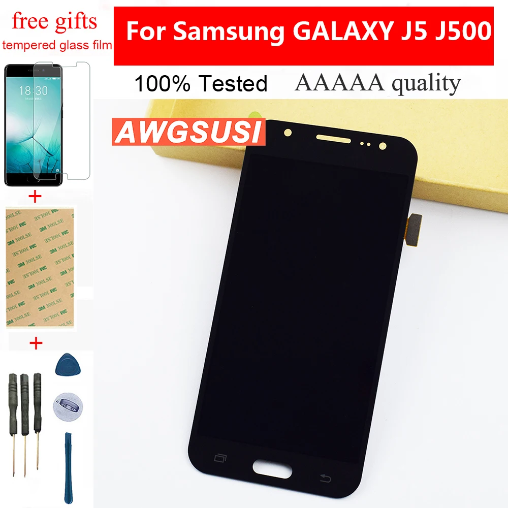 Для Samsung GALAXY J5 J500 LCD J500F J500FN J500M J500H 2015 сенсорный экран дигитайзер сенсор + ЖК дисплей