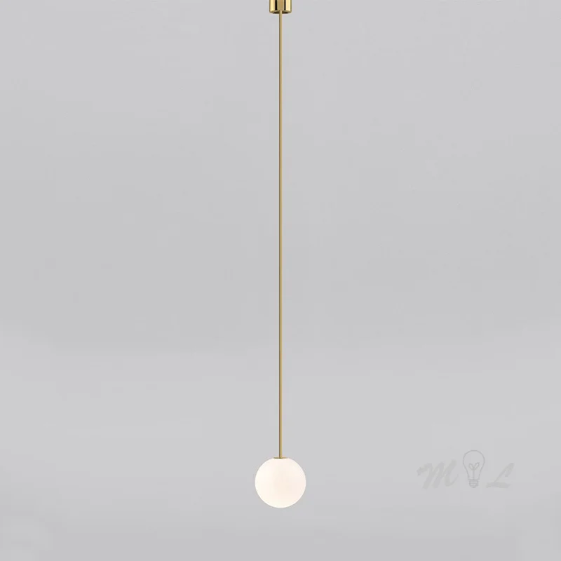 Modern Pendant Light for Living Room Glass Ball Kitchen Hanging Lamps Designer Dining Lights Cafe Shop Suspension Luminaire | Лампы и