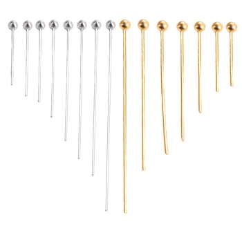 

50Pcs/Lot Stainless Steel Head Pins Beads T-pins for DIY Jewelry Making necklace Accessories Earring Findings Supplies