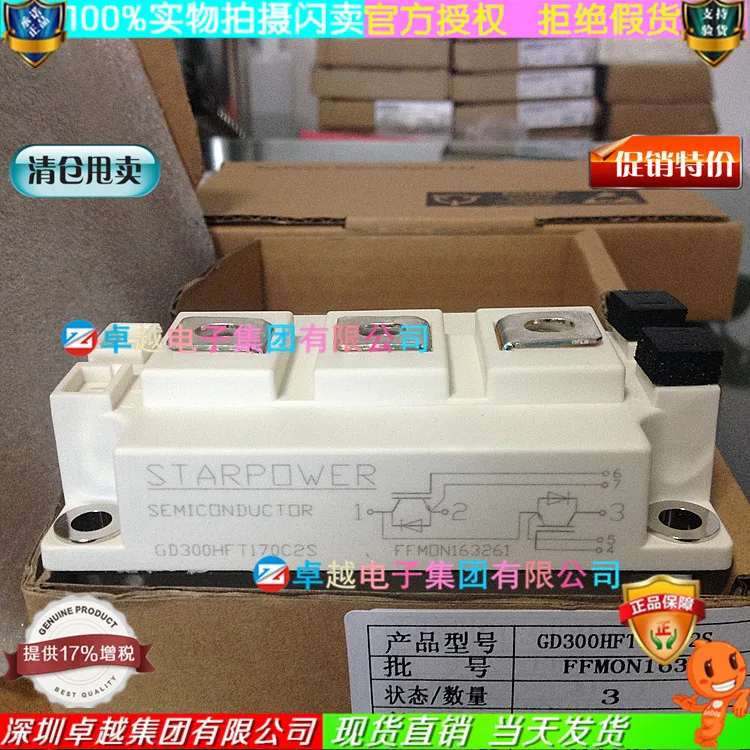 GD300HFT170C2S с изолированным затвором(IGBT) 300A 1700V-ZYQJ