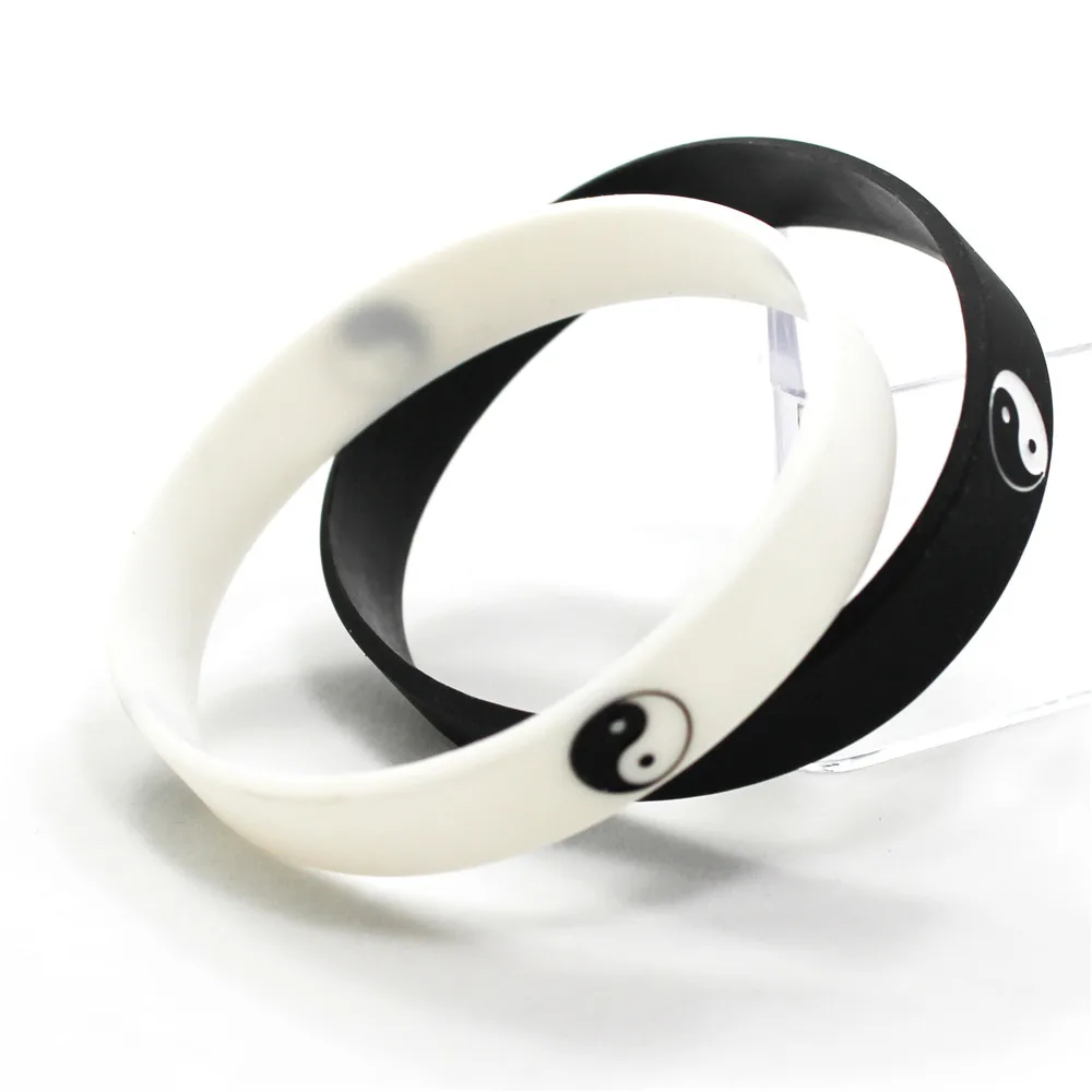 Tai Chi Silicone Wristband Bracelet Jewelry 1pc