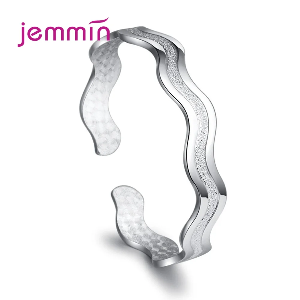

Attractive 925 Sterling Silver Jewelry Accessories Surface Vintage Made Fashion Gift Statement Sea Wave Bracelets for Women Men