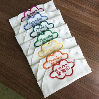 

7pcs/pack Cotton Baby Wicking Towel Absorb Sweat Back Towel Baby Care Accessories Reusable Breathable Cartoon Lovely Baby Towel