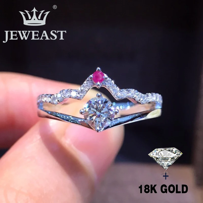 

Natural Diamond 18K Gold Pure Gold Ring Beautiful Gemstone Ring Good Upscale Trendy Classic Party Fine Jewelry Hot Sell New 2020