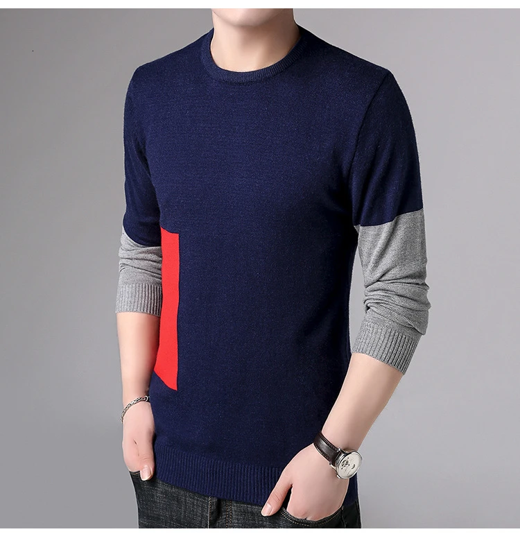 Новая мода Trui Gentle men Trui Dressed Облегающие джемперы вязанный шерстяной Восстановленный корейский стиль повседневная мужская одежда
