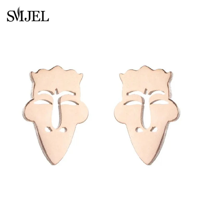 Rock-Stil, Edelstahl, schwarze Ohrringe für Damen und Herren, Totenkopf, Gothic, Punk, Pendientes, menschliches Gesicht, leichter Hai, Ohrstecker, 2025 – Detail 31