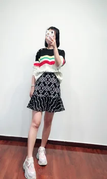 

Women Skirt 2019 Spring and Summer Lace Hollow Hook Flower Fishtail A Word Skirt Skirt