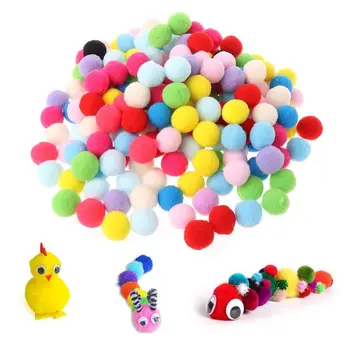 

200Pcs 20mm Mini Fluffy Soft Pom Poms Pompoms Ball Handmade Kids Toys DIY Sewing Craft Supplies Mixed Color 72XC