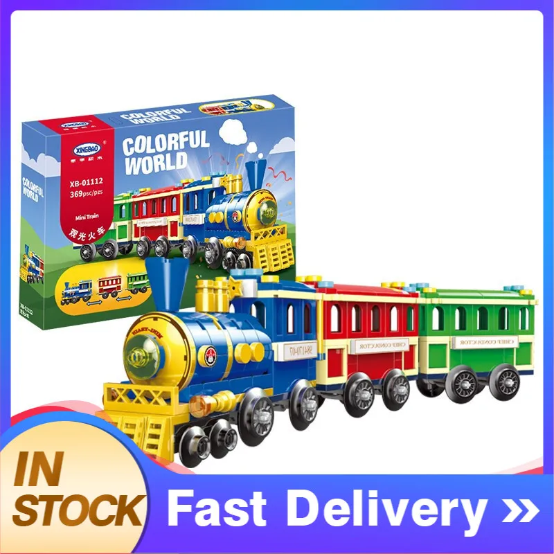 

XingBao Official 01112 Creator Series Colorful World Mini Train Building Blocks 369pcs Bricks Toys For Gift