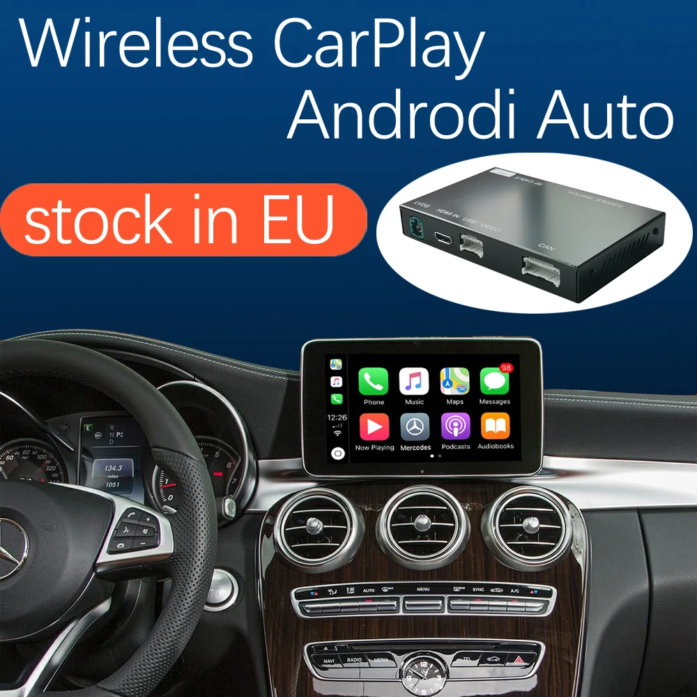 Беспроводной автомобильный интерфейс Apple CarPlay Android для Mercedes Benz C-Class W205 GLC 2015-2018 с