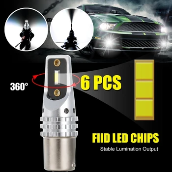 

6PCS-CSP LED 288W LED Bulbs for DRL Fog Lights,6500K Xenon White