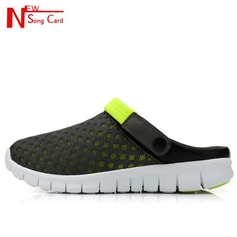 New song card 2020 summer new mesh sandals and slippers dongdong sandals beach shoes plus size non-slip lazy slippers Sandalias