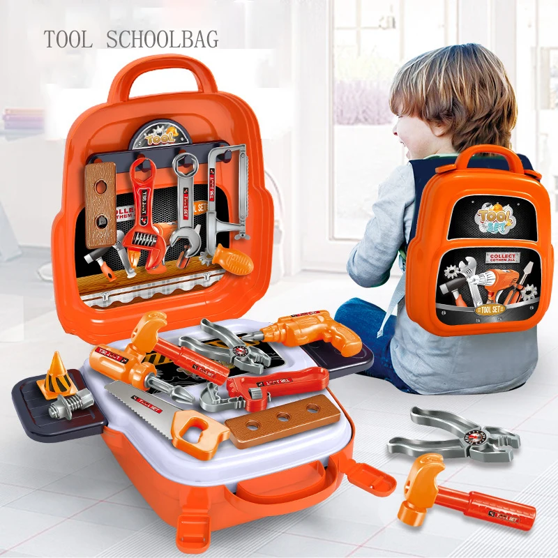 Mochila de cocina para hombres y mujeres, juego de herramientas de juguete de imitación para niños, frutas y verduras, regalos