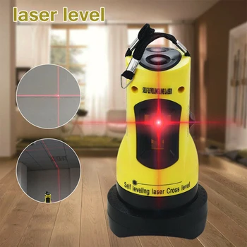 

Dreamburgh Laser Level 360 Degree Rotary Slash 2 Line Horizontal and Vertical Cross Lines Laser Level Self-leveling Laser Level