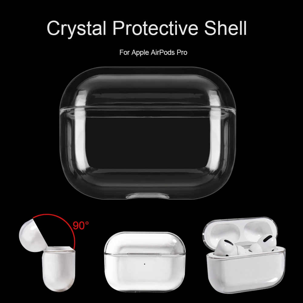 Прозрачный чехол для Airpods Pro, Жесткий Чехол для ПК, защитный чехол для Airpods 3, коробка для зарядки, аксессуары, коробка для зарядки, прозрачная крышка